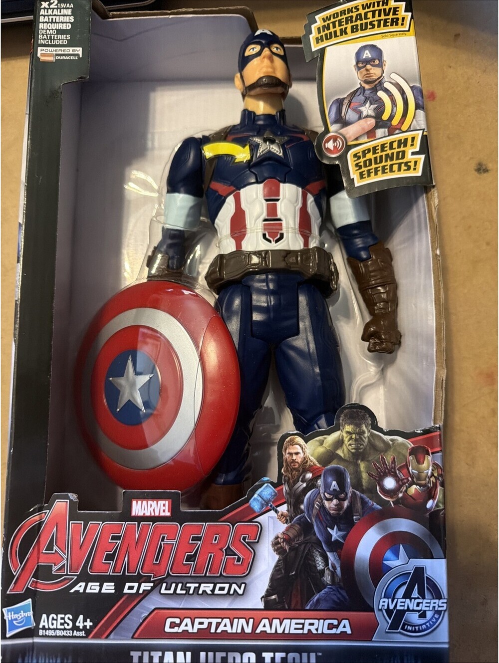 Marvel Avengers Age Of Ultra Captain America Titan Hero 12" Tech Speech Sound